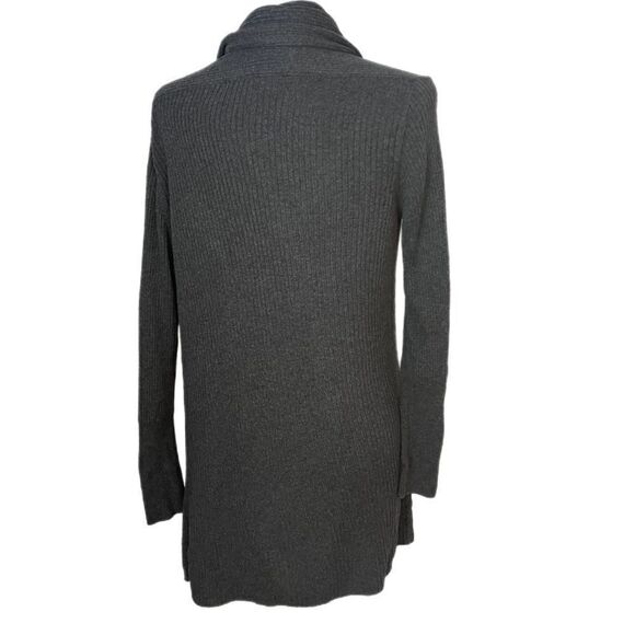 Leith Dark Grey Ribbed Cardigan. Long and Open Front. Size S. Great Condition! - Picture 3 of 9